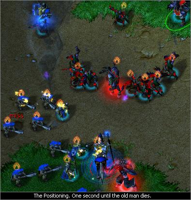 The Night Elves control the battle.