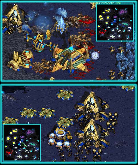 SCV~007, circling the wagons in the center of the map