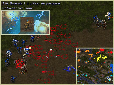 Since Corb liked that templar surrounded by explosions and stuff, I brought him back. =] ........actually, I just missed the storm shot because of the big fux0ring battle up top.