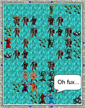 They make for good fireball practice, all clumped together like that. :D