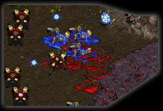 The goon in the middle is using ultra ninja style tap steps to dodge the enemies fire, look out slayers.