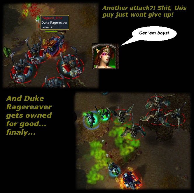Come to think of it, I should have used more of these comics-like situations with units doing the talking... /me writes that down.