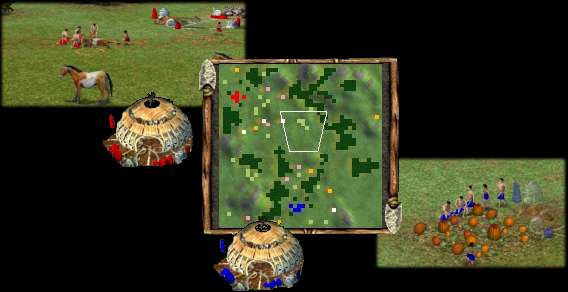 The huts are capitals, the little people are citizens, and that horse isnt dead, its just sleeping.
