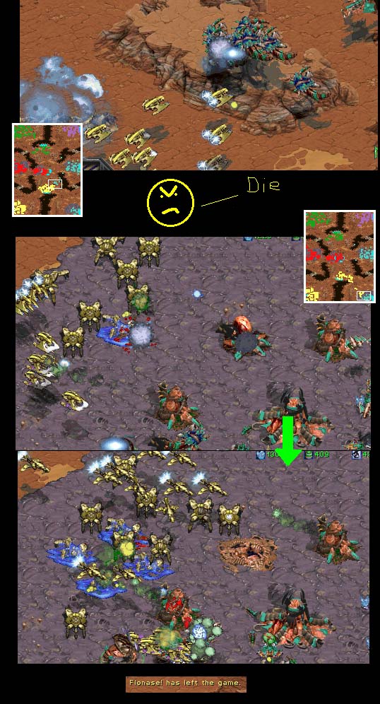 isn't it funny that all those guards only managed to kill one photon cannon while losing 
two of their own?