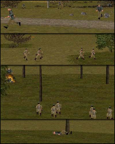 The Nazis and the American paratroops clash at Flag2.