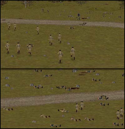 FYI, the guys lying on their backs are dead.