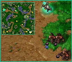 the mage fights the gnolls at the top right nat, and u can make out the demon hunter dot on the backdoor path to the top left nat