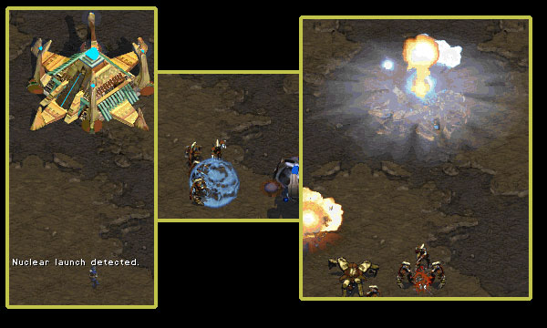 I'm actually not sure how that nexus died, since I did not EMP it prior to the nuke falling. . .