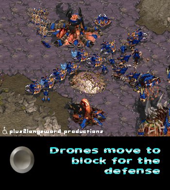 A clever Zerg tactic helps repel a Protoss attack